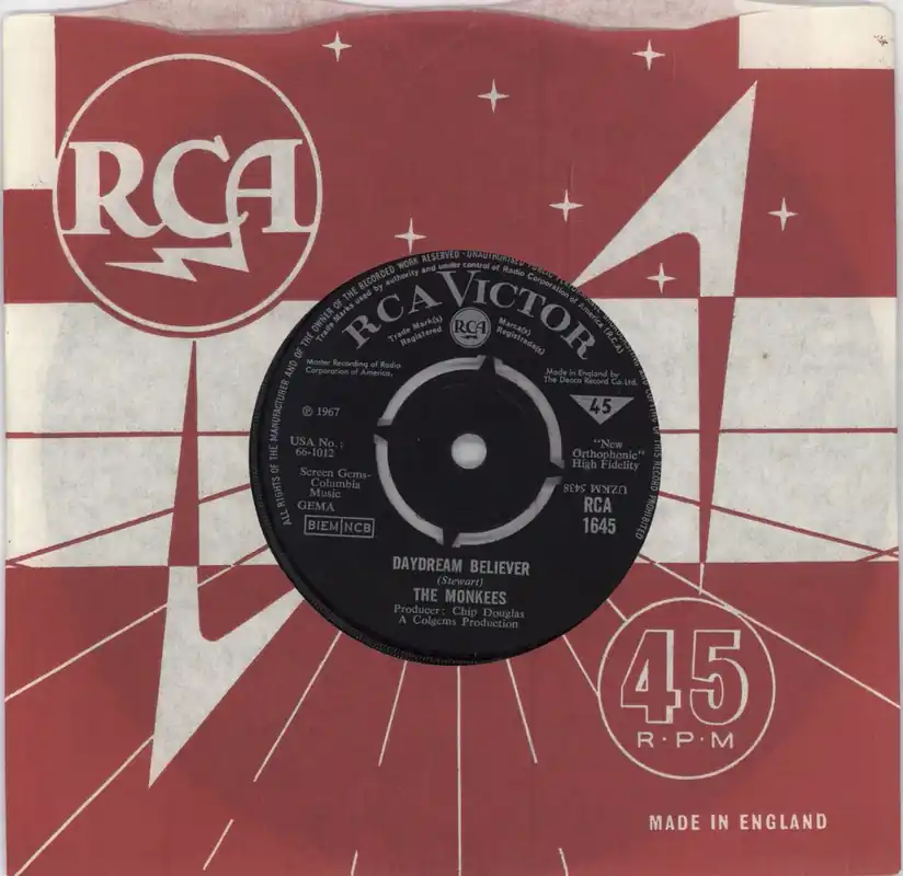 Wholesale The Monkees Daydream Believer - Label Variant UK 7" vinyl