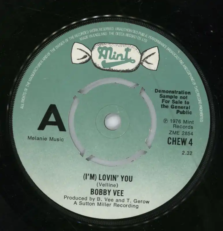 Bobby Vee (I'm) Lovin' You UK Promo 7" vinyl Exclusive Offer