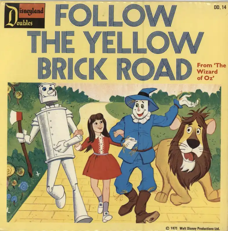Walt Disney Follow The Yellow Brick Road UK 7" vinyl New Arrival