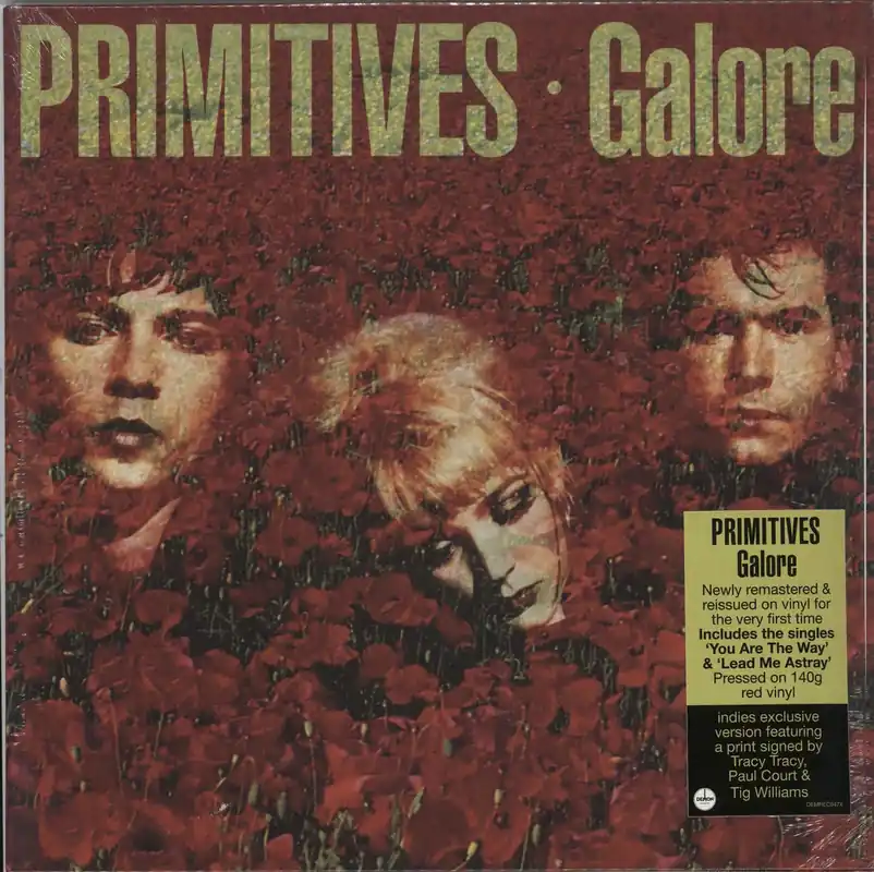 Get Yours The Primitives Galore - 140gm Red Vinyl + Signed Print - Sealed UK Vinyl LP