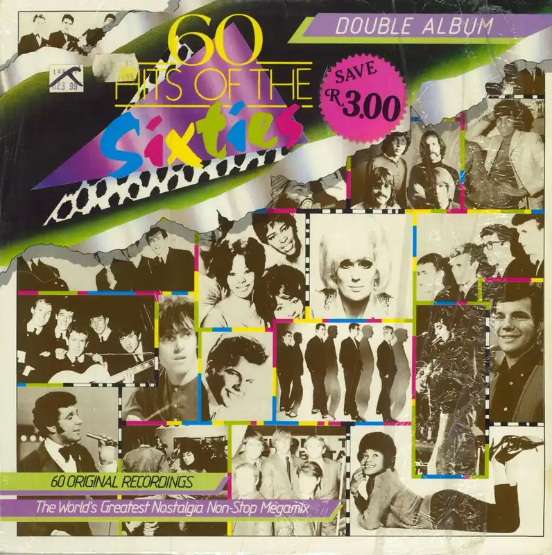 Various-60s & 70s 60 Hits Of The Sixties South African 2-LP vinyl set Premium