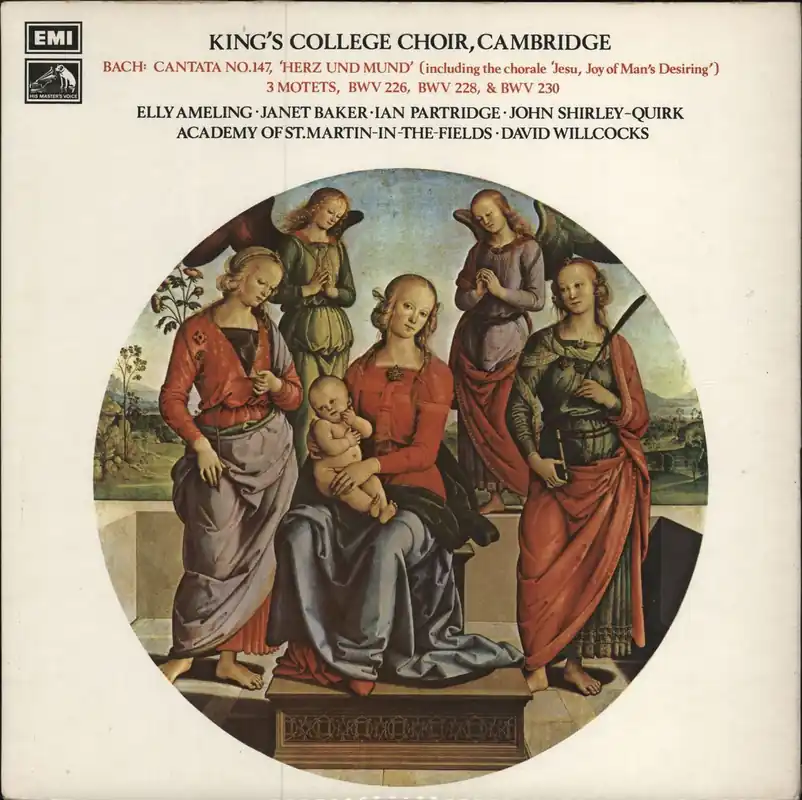 The Choir Of King's College, Cambridge Bach: Cantata No. 147, "Herz Und Mund" / 3 Motets - Sample UK Vinyl LP Direct From Manufacturer