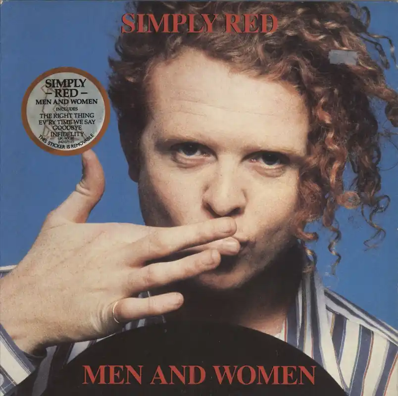 Clearance Simply Red Men And Women - 3 song Hype Stickered Sleeve UK Vinyl LP