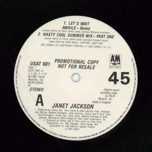 Janet Jackson Let's Wait Awhile UK Promo 12" vinyl Exclusive Offer