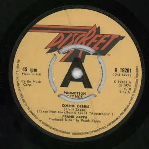 Direct From Manufacturer Frank Zappa Cosmic Debris - A Label UK Promo 7" vinyl