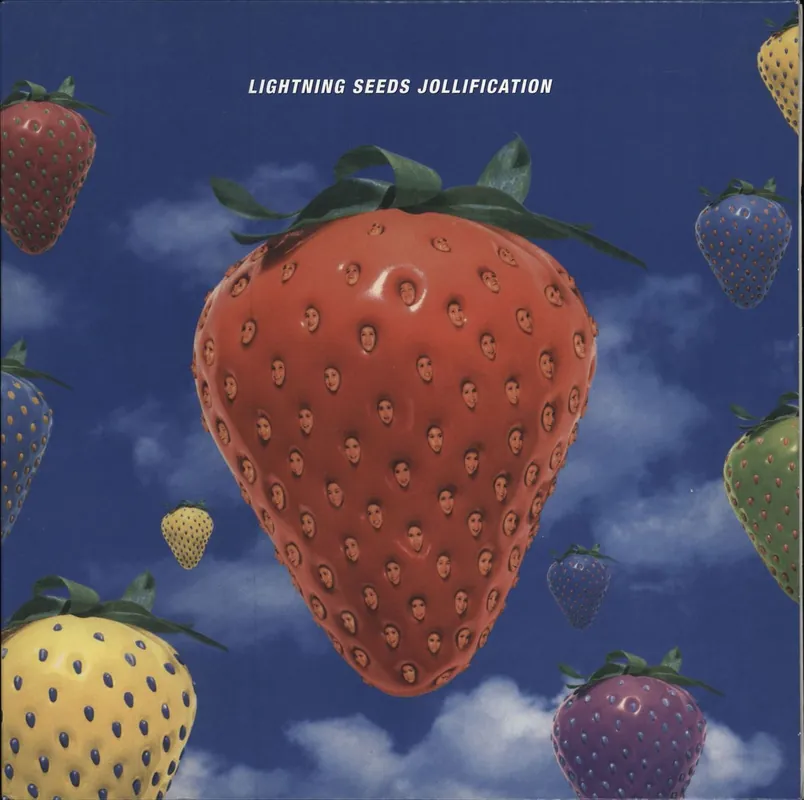 Professional Grade The Lightning Seeds Jollification - Red Vinyl + 7" UK Vinyl LP