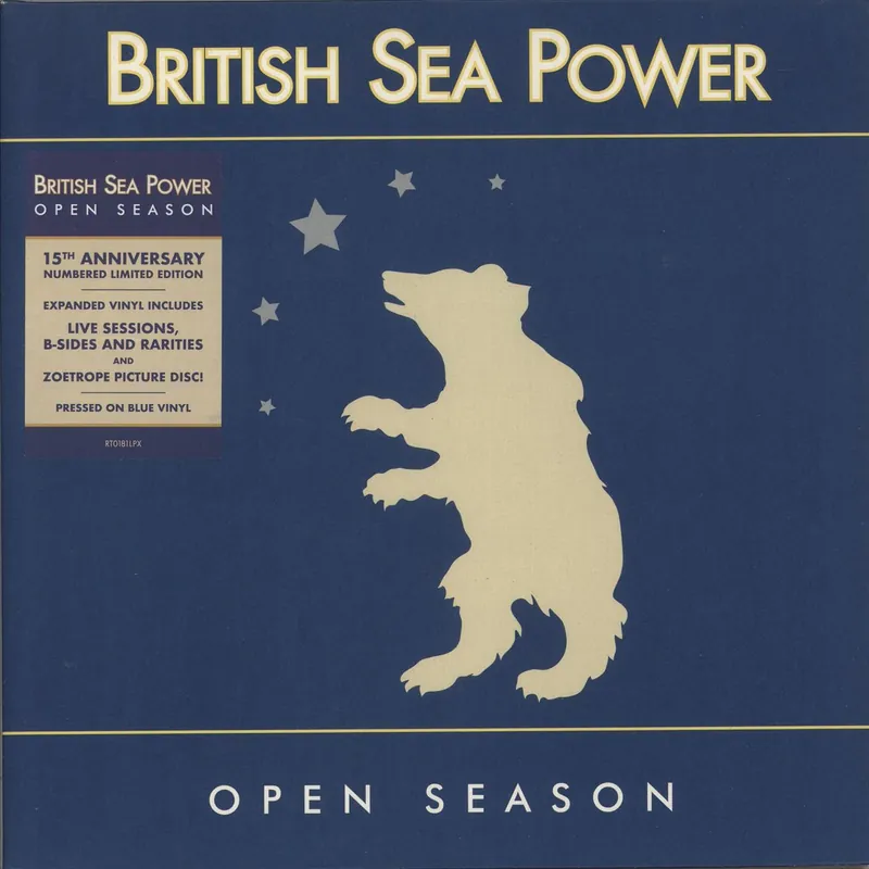 Premium Sea Power Open Season - Blue Vinyl / Picture Disc - Numbered Sleeve UK 2-LP vinyl set