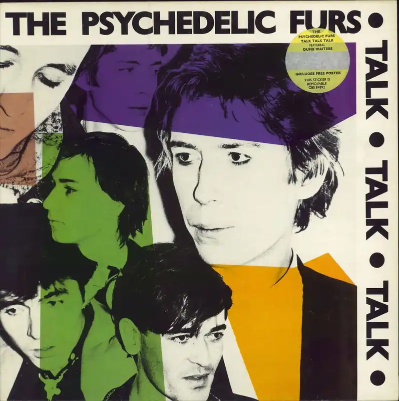 The Psychedelic Furs Talk Talk Talk- Hype sticker - Promo Stamped UK Vinyl LP Modern