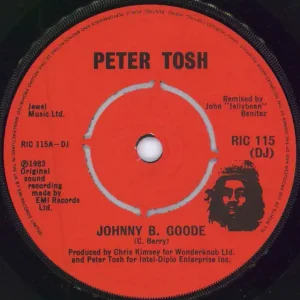 Peter Tosh Johnny B. Goode UK Promo 7" vinyl Price Cut