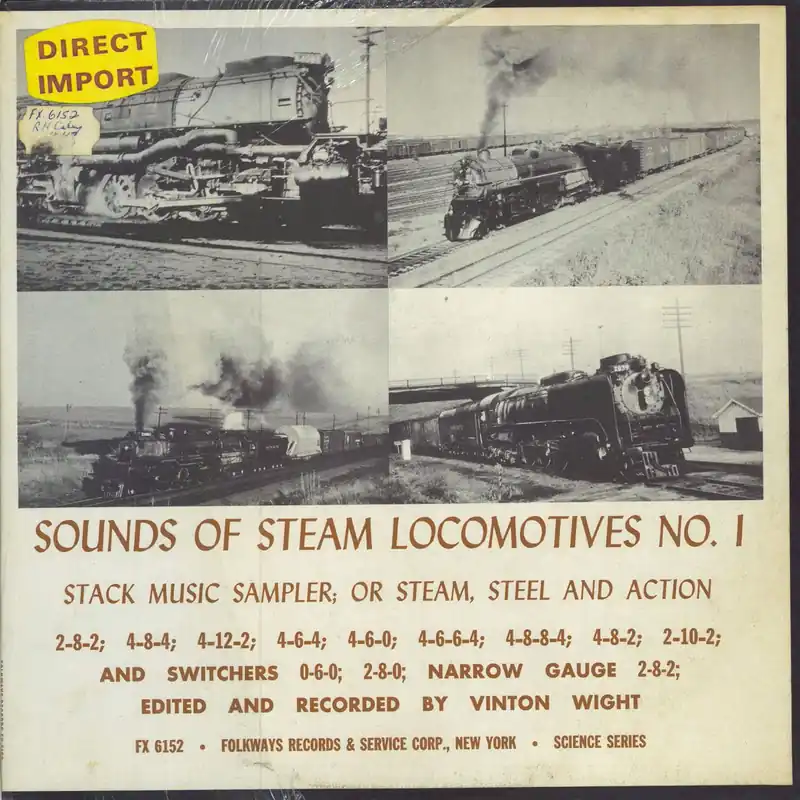 Various-Trains Sounds Of Steam Locomotives No. 1 UK Vinyl LP Money Back Guarantee