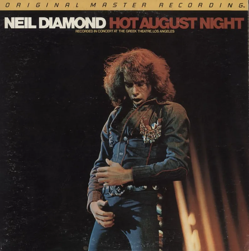 Neil Diamond Hot August Night - EX US 2-LP vinyl set Free Returns