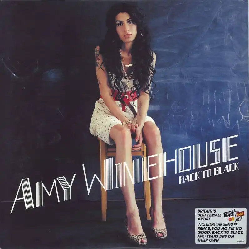 Amy Winehouse Back To Black - EX - Brits Hype Sticker UK Vinyl LP Holiday Sale