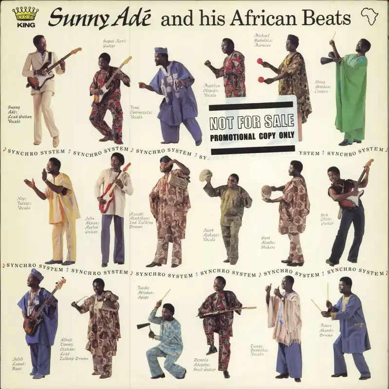 Professional Grade Sunny Adé Synchro System -Press Kit -Promo sticker UK Promo Vinyl LP
