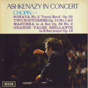 Today Only Vladimir Ashkenazy Ashkenazy In Concert UK Vinyl LP