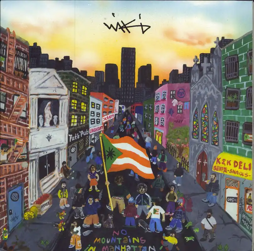 Wiki No Mountains In Manhattan - 'Dank' Green Vinyl + Flag Poster US 2-LP vinyl set Special Discount