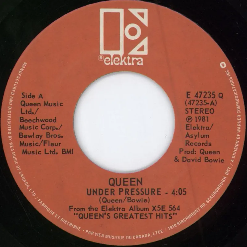 Wholesale Queen Under Pressure Canadian 7" vinyl