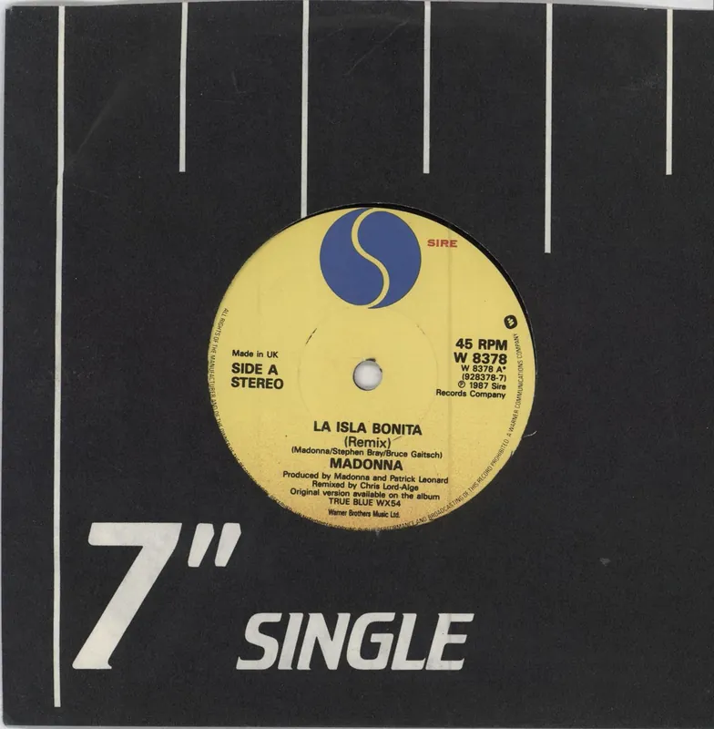 Madonna La Isla Bonita (Remix) - solid UK 7" vinyl Holiday Sale