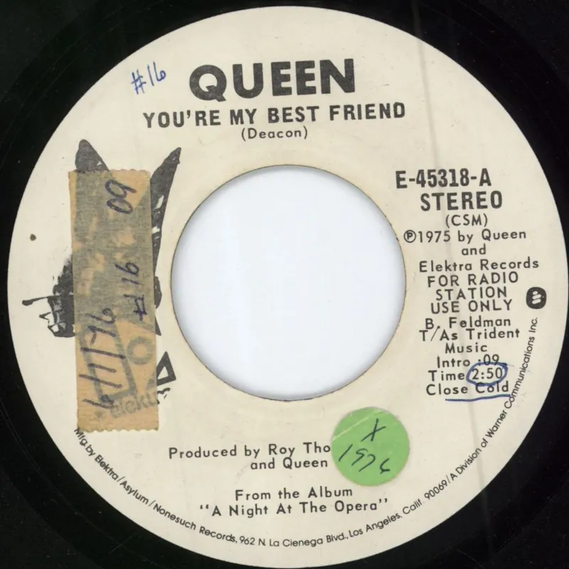 Queen You're My Best Friend US Promo 7" vinyl Last Chance