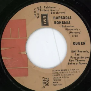 Affordable Queen Rapsodia Bohemia Mexican 7" vinyl