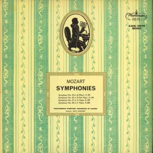 Professional Grade Wolfgang Amadeus Mozart Symphonies Nos. 25, 26, 27 & 28 UK Vinyl LP