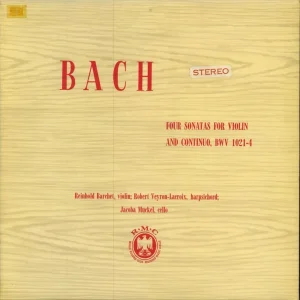 Same Day Shipping Reinhold Barchet Bach: Four Sonatas For Violin And Continuo, BWV 1021-4 UK Vinyl LP
