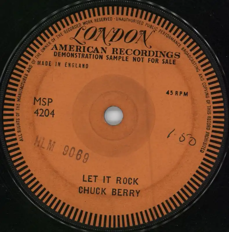 Latest Chuck Berry Let It Rock - Demo UK 7" vinyl