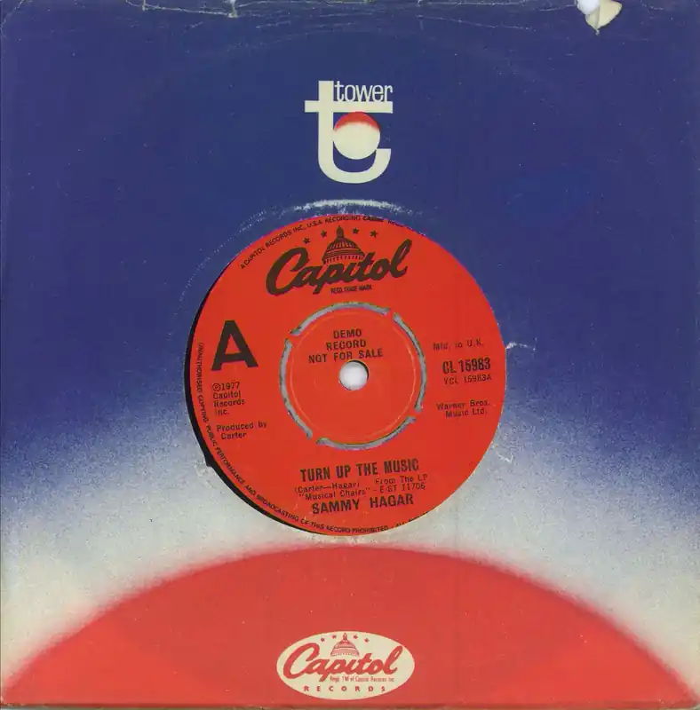 Trusted Brand Sammy Hagar Turn Up The Music UK Promo 7" vinyl