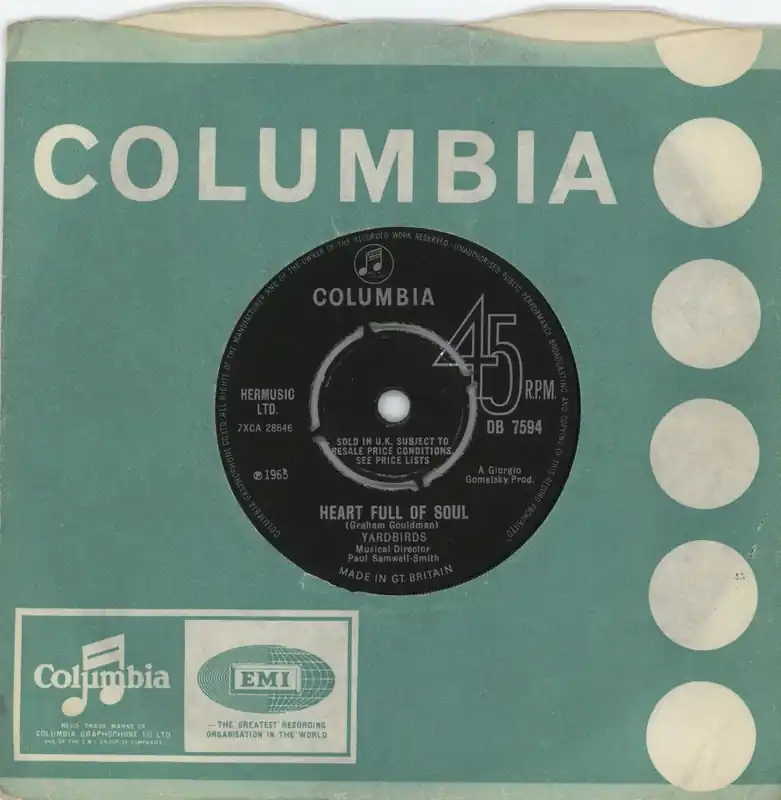 The Yardbirds Heart Full Of Soul - Hermusic Credit UK 7" vinyl Grab Now