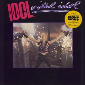 Billy Idol Vital Idol - stickered p/s UK Vinyl LP Premium