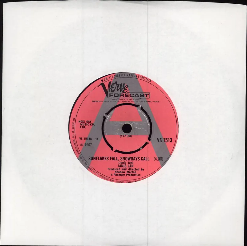 Latest Janis Ian Snowflakes Fall, Snowrays Call - A Label UK Promo 7" vinyl