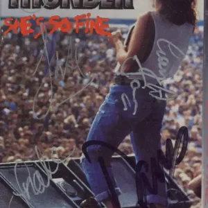 Thunder She's So Fine - Autographed UK Cassette single Free Shipping