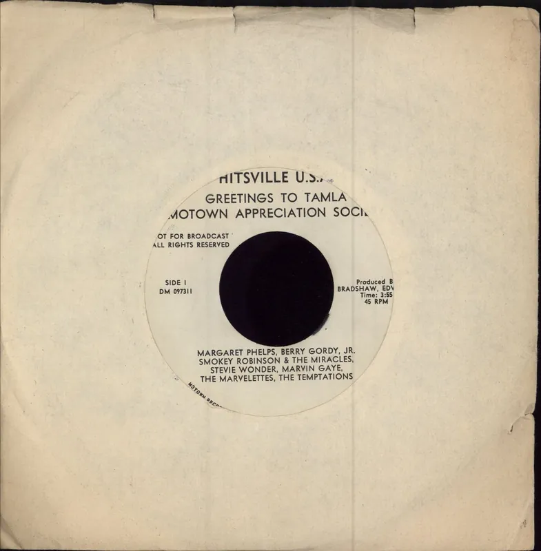 Various-Soul & Funk Greetings To Tamla Motown Appreciation Society UK Promo 7" vinyl Limited Offer