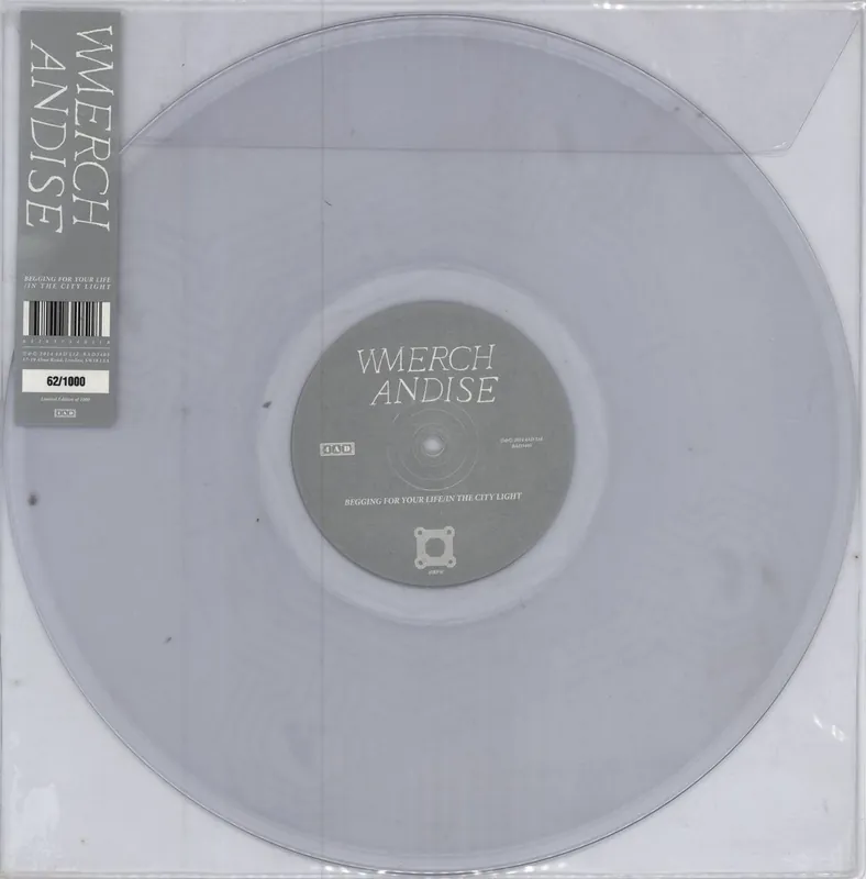 Bargain Merchandise Begging For Your Life / In The City Light - Clear Vinyl + Numbered US 12" vinyl