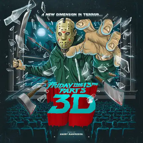 Viral HENRY MANFREDINI Friday The 13th Part III (Metallic Red and Blue Swirled Vinyl) New Vinyl LP