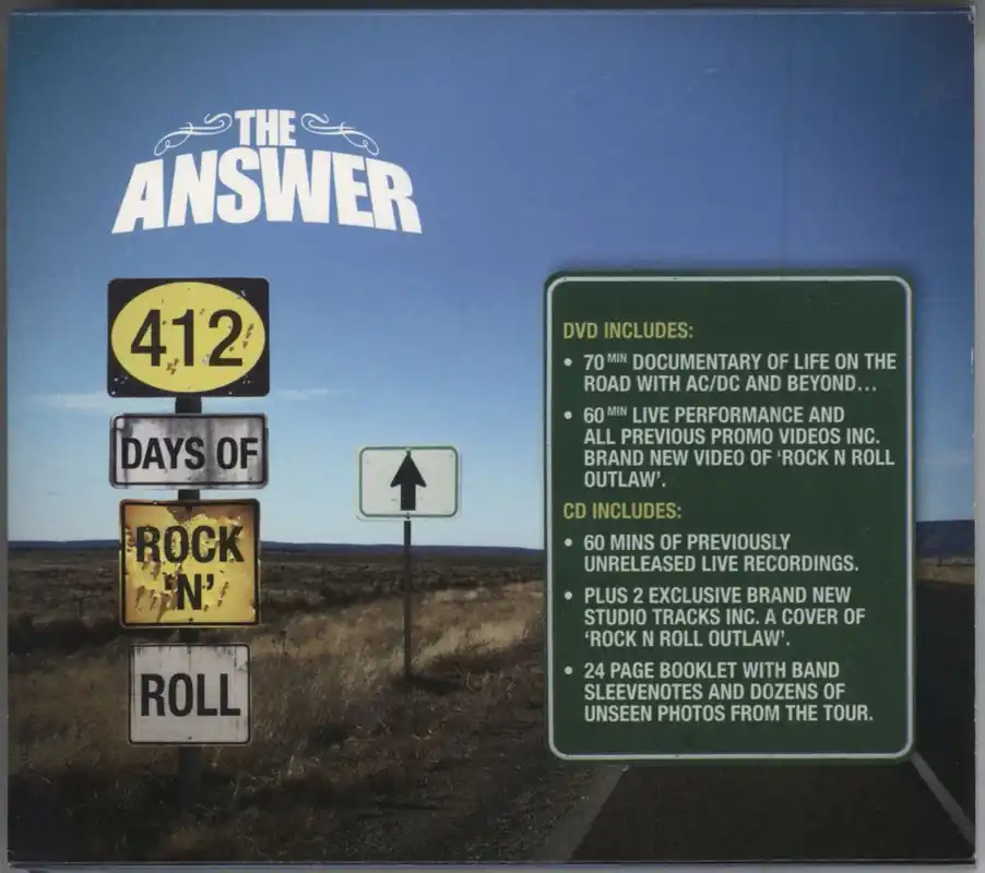 The Answer 412 Days Of Rock 'N' Roll UK 2-disc CD/DVD set Seasonal Sale