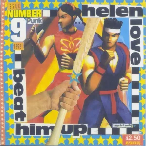 Helen Love Beat Him Up - 'Mint' Blue Vinyl UK 7" vinyl Handmade