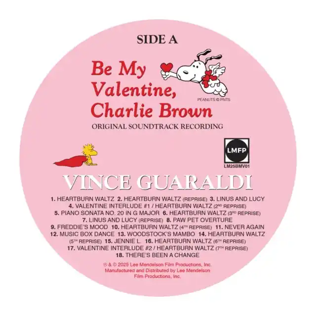 VINCE GUARALDI Be My Valentine, Charlie Brown Red Vinyl New Vinyl LP Instant Buy