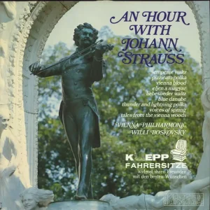 Johann Strauss II (1825-1899) An Hour With Johann Strauss Austrian Promo Vinyl LP Professional Grade
