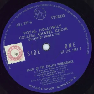 Hot Deal Royal Holloway College Music Of The English Renaissance UK Vinyl LP