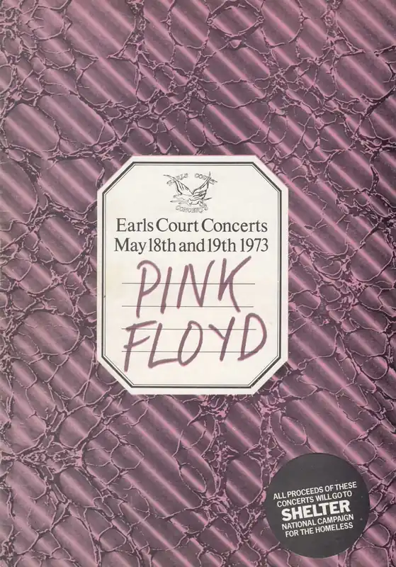 Clearance Pink Floyd Earls Court Concerts - May 1973 + 18th Ticket Stub UK Tour programme
