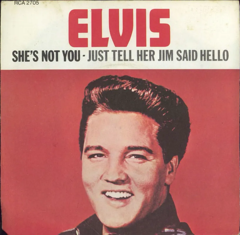Elvis Presley She's Not You + Sleeve UK 7" vinyl Certified