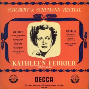 Latest Kathleen Ferrier Schubert & Schumann Recital UK 10" vinyl