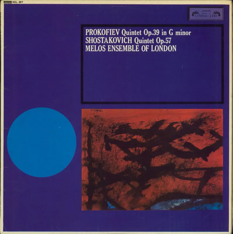 The Melos Ensemble Prokofiev: Quintet Op. 39 in G Minor / Shostakovich: Quintet Op. 57 - 1st UK Vinyl LP Best Choice