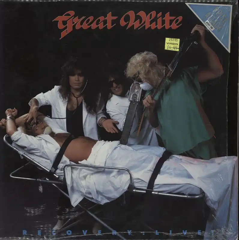 Order Now Great White Recovery: Live! - stickered shrink UK Vinyl LP