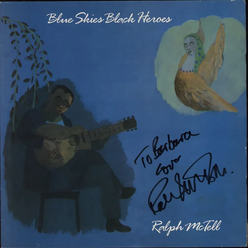 Ralph McTell Blue Skies Black Heroes - Autographed UK Vinyl LP Weekend Sale