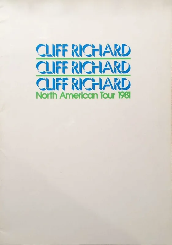 Cliff Richard North American Tour 1981 US Tour programme High Quality