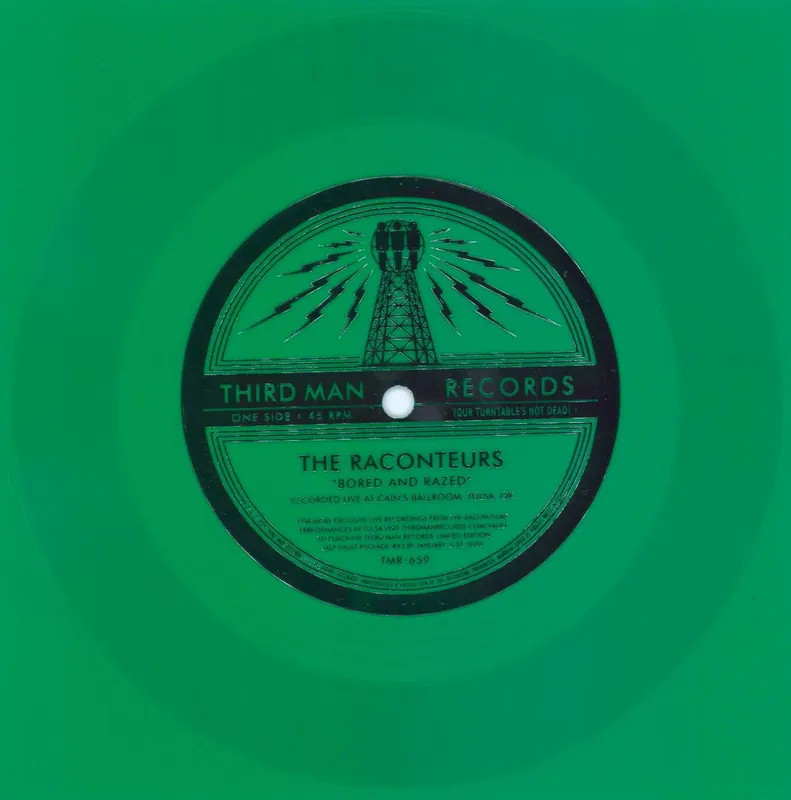 The Raconteurs Bored And Razed - Green Flexi US 7" vinyl Budget