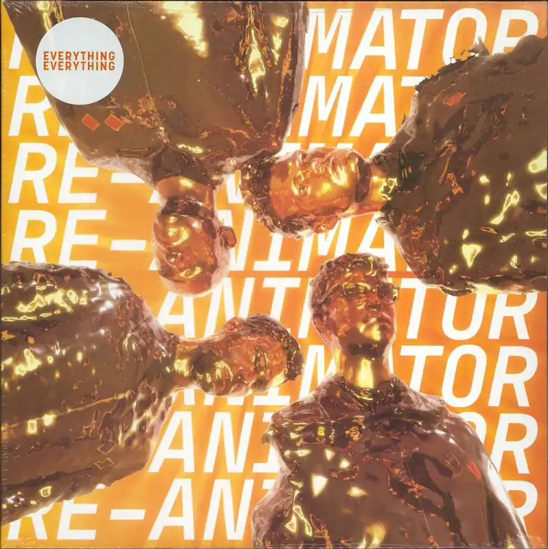 Everything Everything Re-Animator - Clear Vinyl + Orange Sleeve - Sealed + Signed Print UK Vinyl LP Best Price