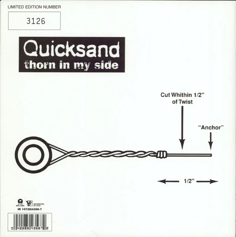 Premium Quicksand Thorn In My Side - Red Vinyl US 7" vinyl