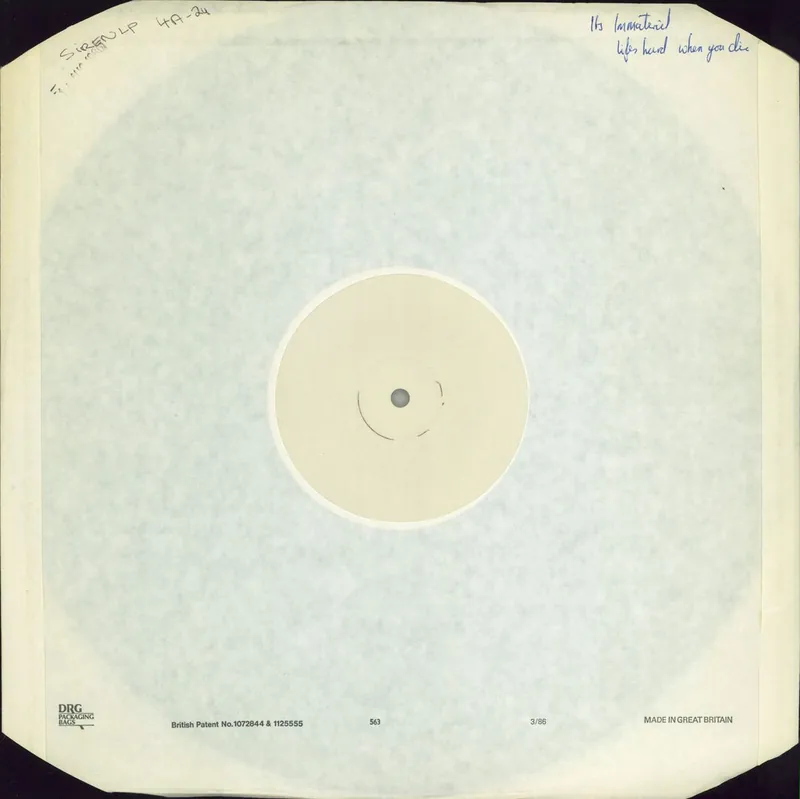 Place Order It's Immaterial Life's Hard And Then You Die - Test Pressing UK Vinyl LP